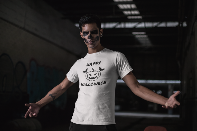 Mens Happy Halloween T-Shirt - White