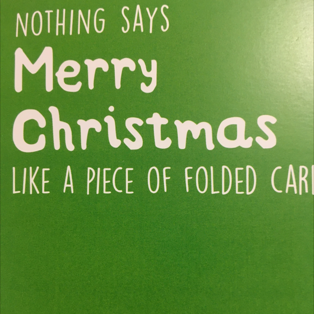 Christmas  Humorous - Folded piece of card. ER