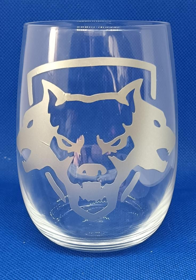 Custom Design Vinyl Silver Call Of Duty Wolves 13oz Glass 