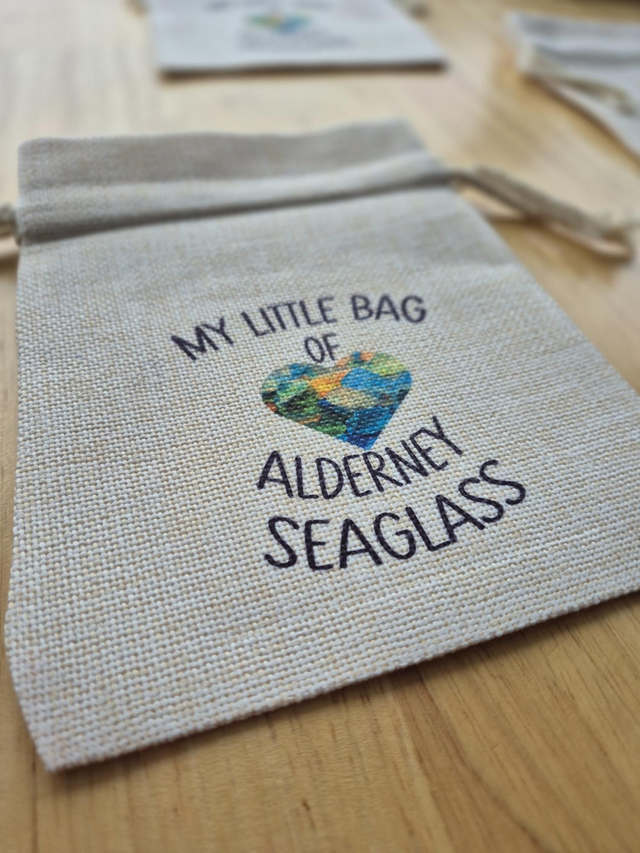 Seaglass Collecting Drawstring Bag