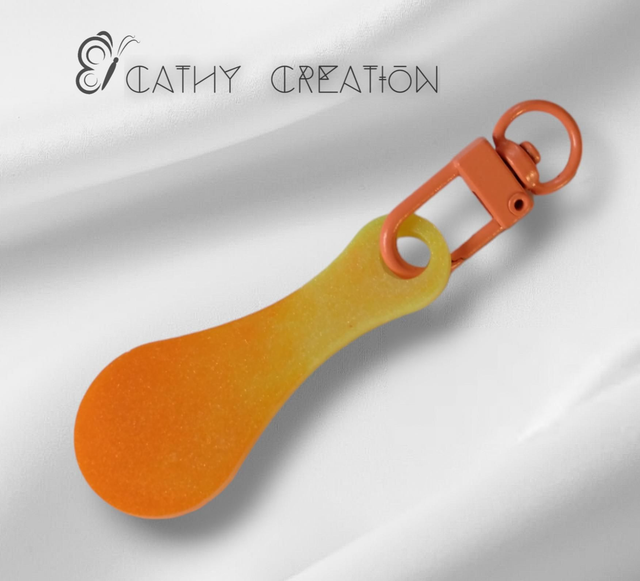 Jeton de caddie jaune et orange 