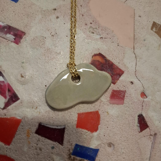 Cap17 collier nuage vert sauge