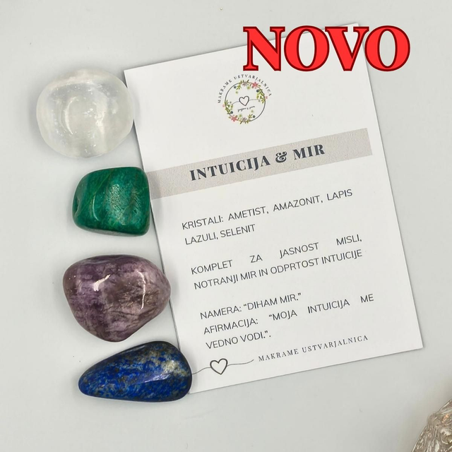 komplet Intuicija & Mir + ogrlica mošnjiček BREZPLAČNO 