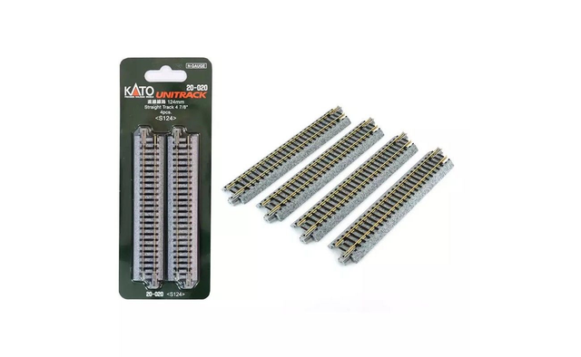 4 rails 124mm Kato 20-020 N