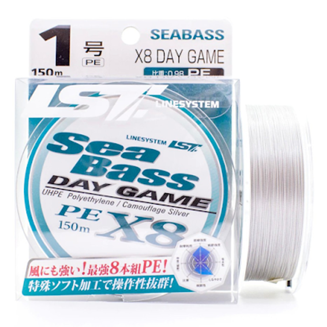Linesystem Sea Bass X8 Day Game PE 0.8 150mt
