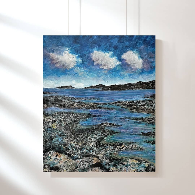 Mixed Media Artwork “Rockcliffe” Dumfries