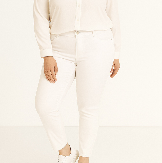 J933-Jean slim blanc 