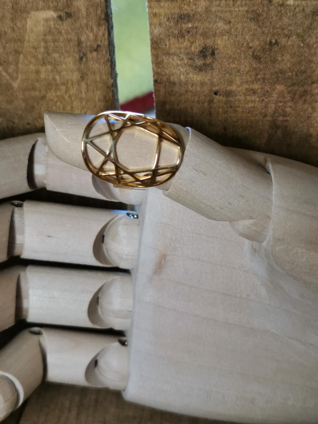 Bague réglable géométrique 