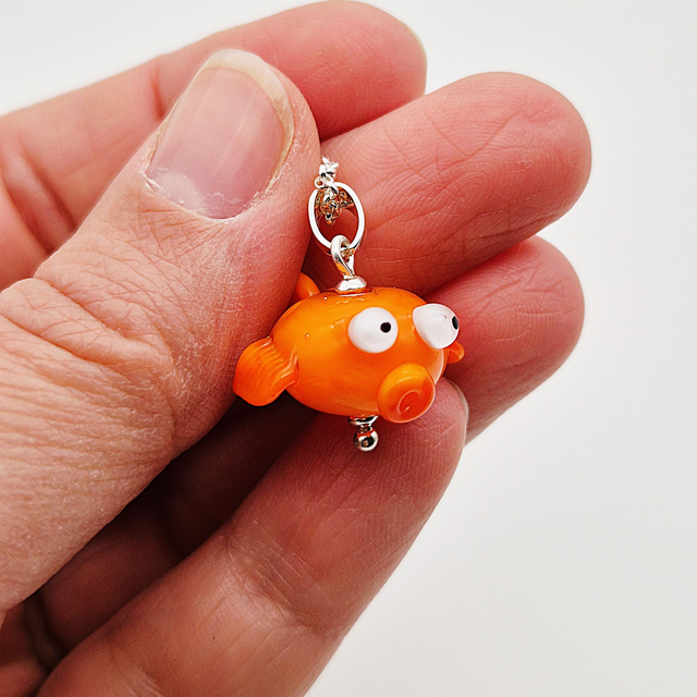 Pendentif Poisson orange