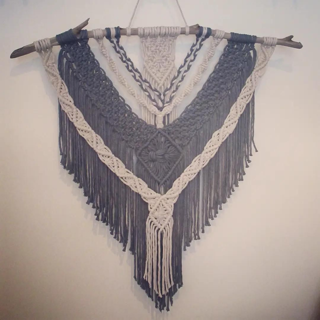 Grande Tenture Murale Bicolore