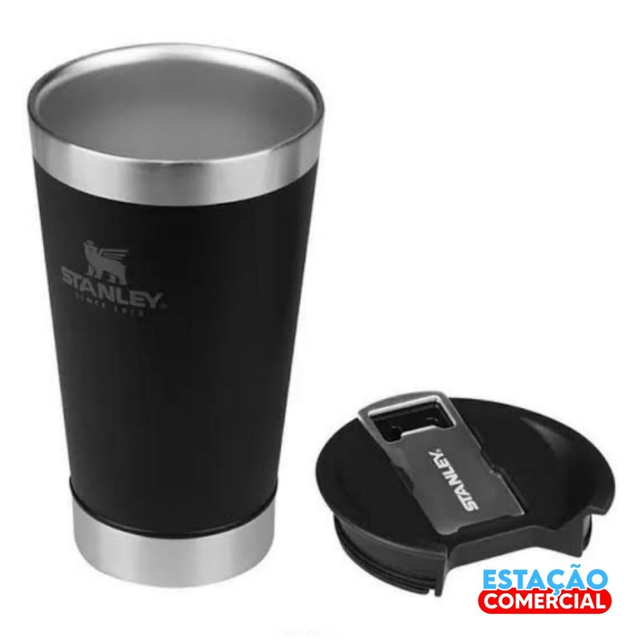 Copo térmico cerveja com tampa 473ml inox- Stanley 