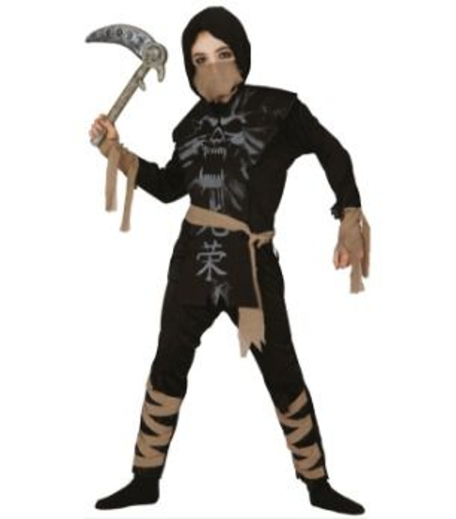 CARNEVALE , COSTUME BAMBINO NINJA FANTASMA 