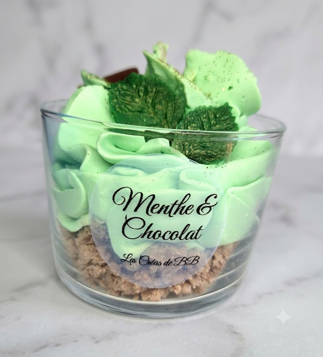 Menthe chocolat-bougie gourmande en cire végétale 