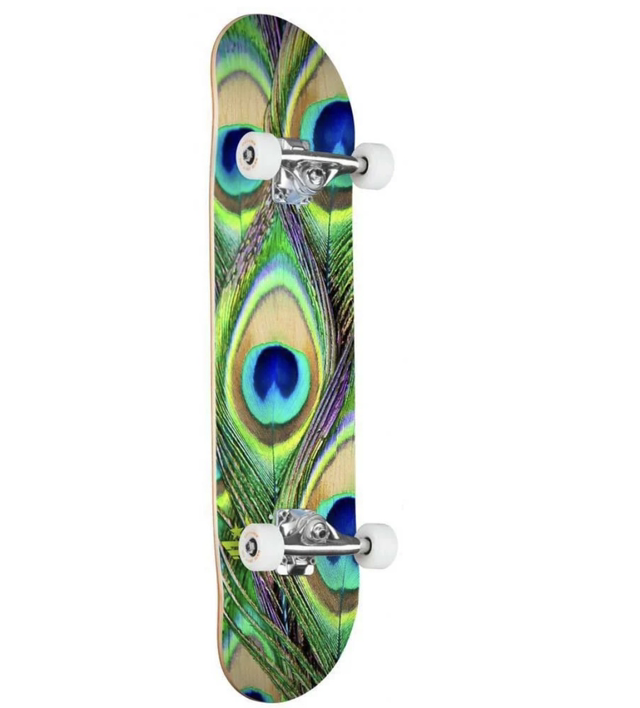 Mini Logo Peacock Feather Complete Skateboard - 8.0"