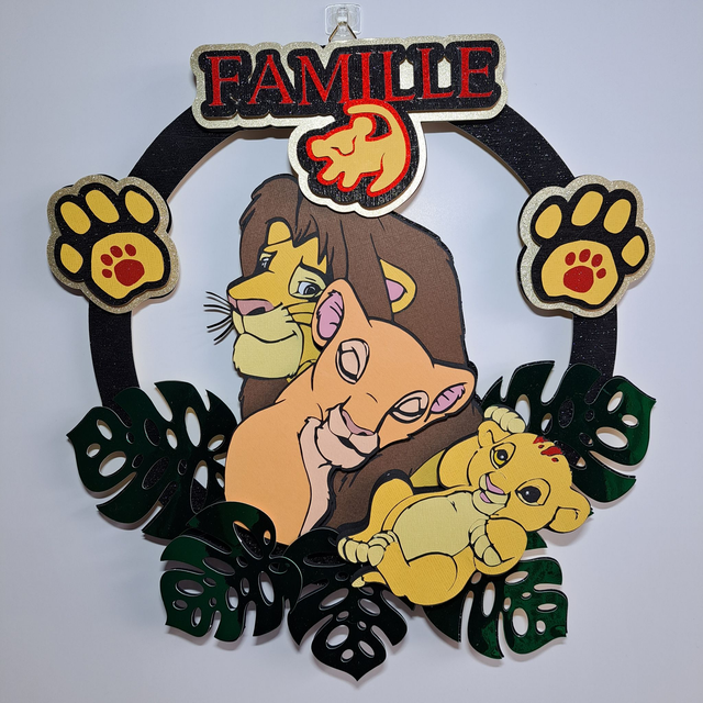 Couronne décorative murale Roi lion