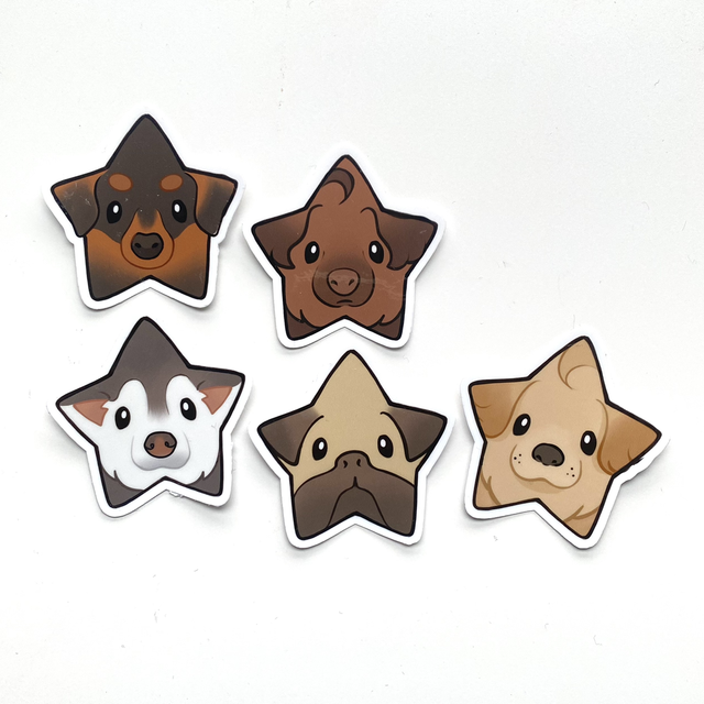 Pup Star Sticker Set
