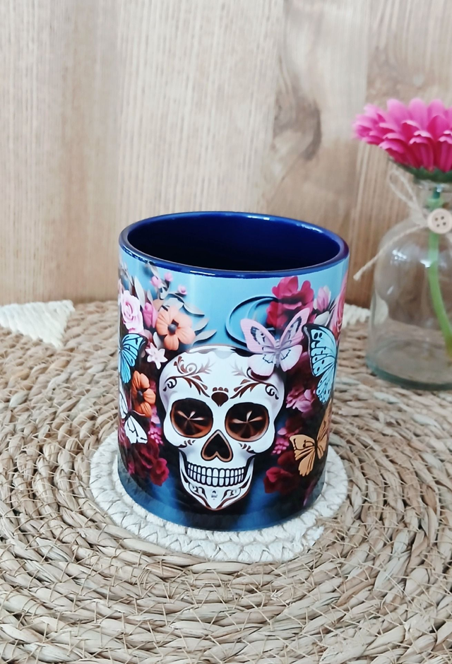 Tasse sublimée &quot;tête de mort&quot;