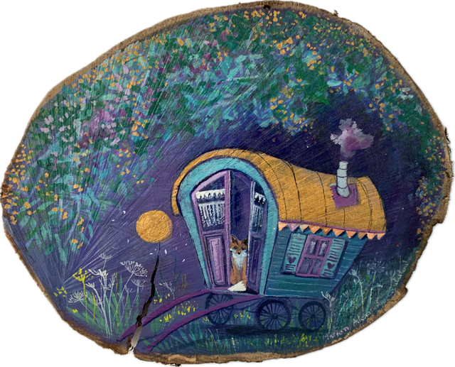 Roulotte à la lune, pièce unique 