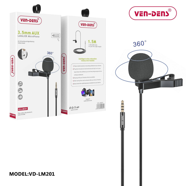 Lavalier Microphone to 3.5mm Aux (Qty 10)