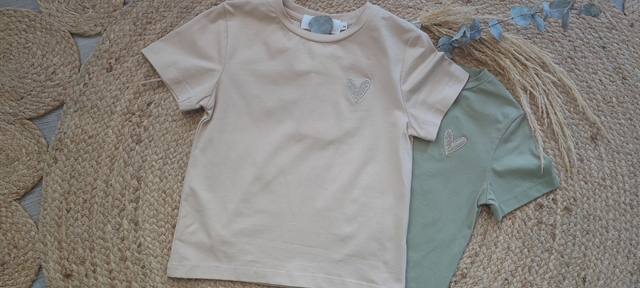 T-shirt beige cœur Emma