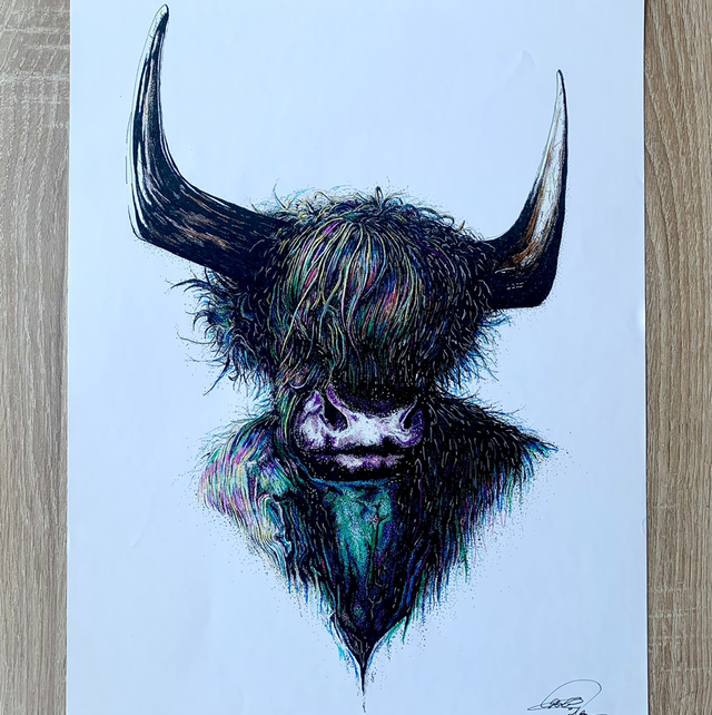 Iridescent emo cow limited edition 