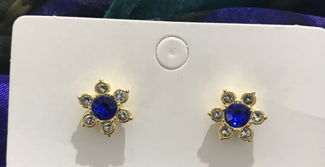 Blue Stone Stud Earrings - STU92