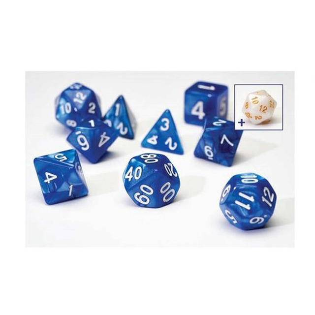 Pearl Blue Poly Set Dice
