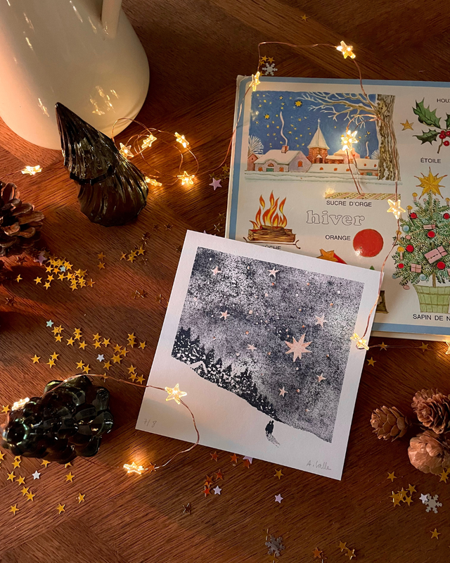 Carte postale, Couple de Noël