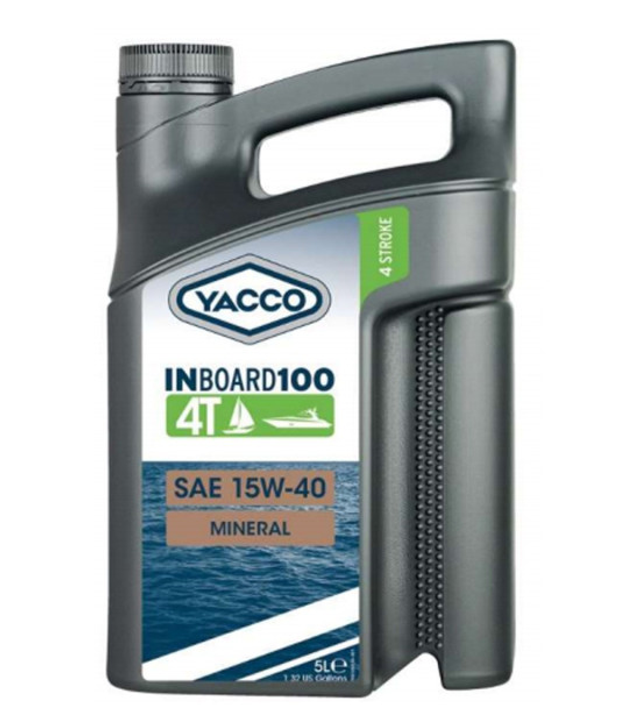 Huile Yacco inboard minéral 100 15W-40 4T 5L