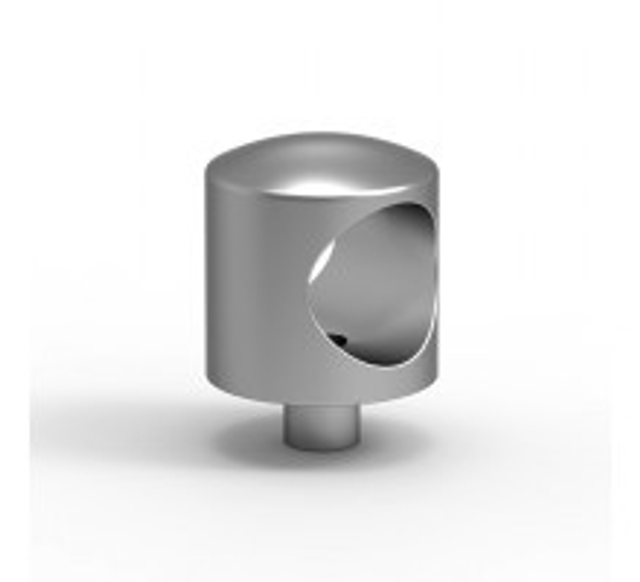 Dekorační úchytné očko pro profil 16mm imitace nerez