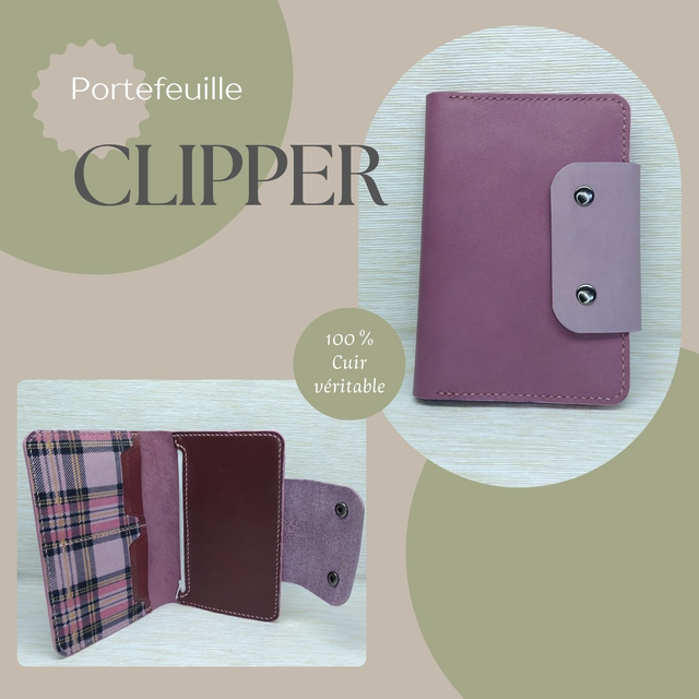CLIPPER portefeuille - Lilas