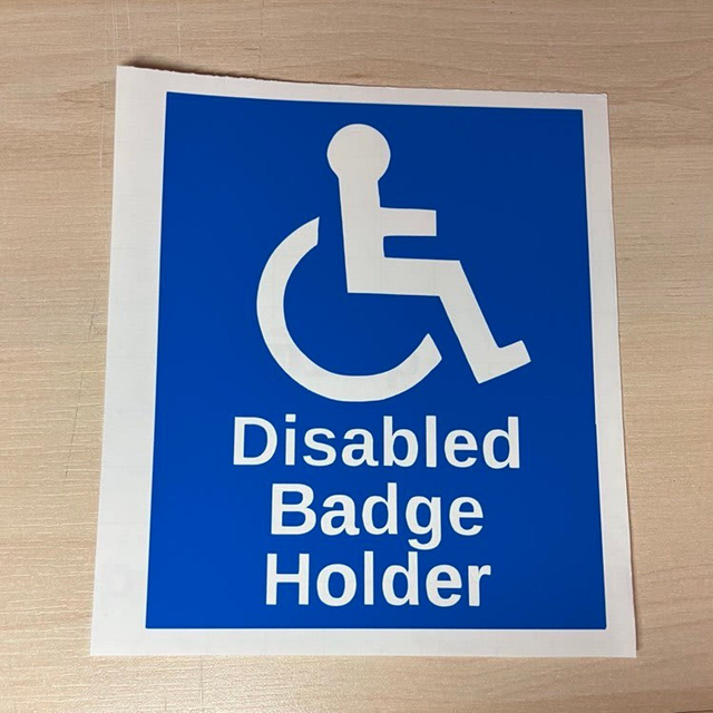 Disabled Blue Badge Holder Sticker