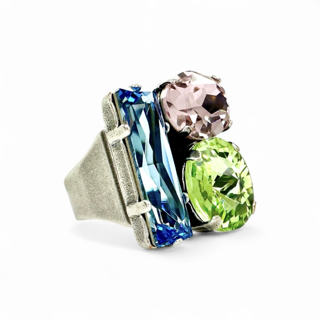 Ring BAGUETTE 3 Soft Pastell Mix