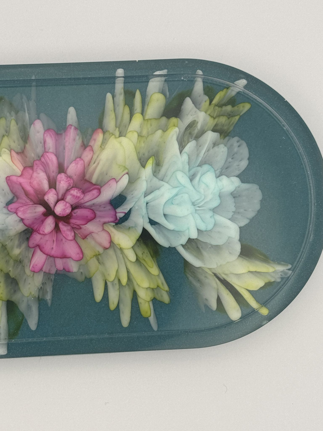 Resin Blooming Tranquility Trinket Tray