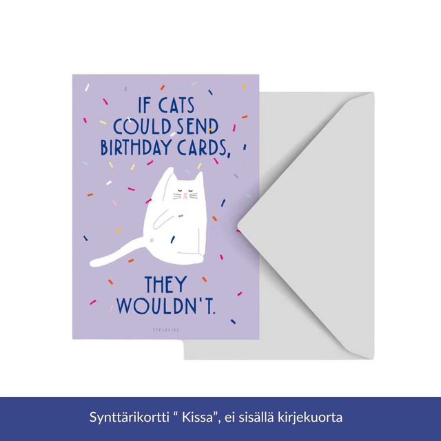 Birthday Cat No. 1 – suloinen kissasynttäri‑postikortti