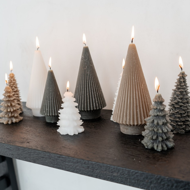 Deco Kaars Boom James L Antraciet