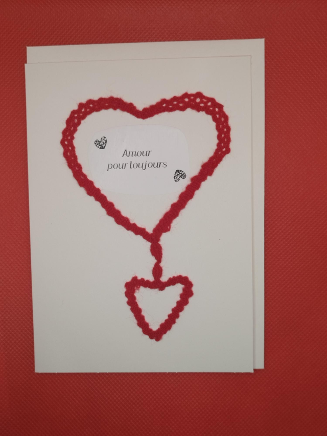 Carte et enveloppe cœur 