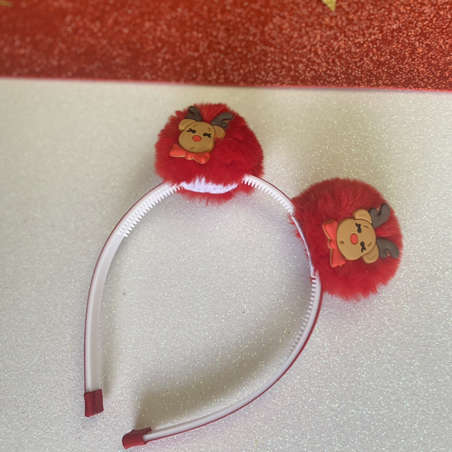 Serre-tête à pompon rouge 