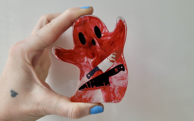 Ghost Ornament - Bloody Horror with Knives