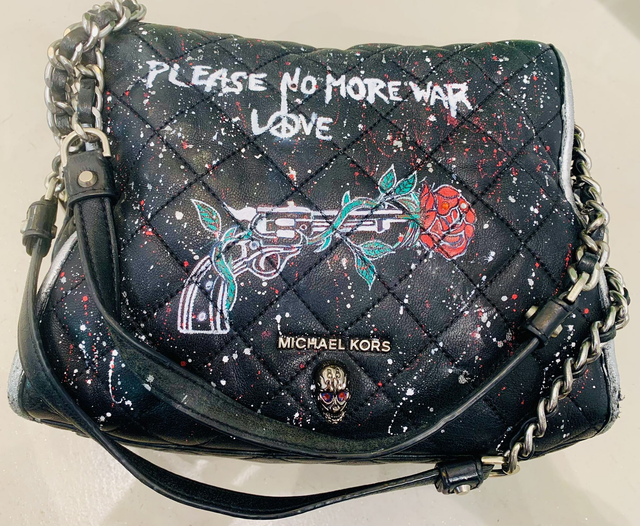 Sac Michael kors personnalisées « no war »