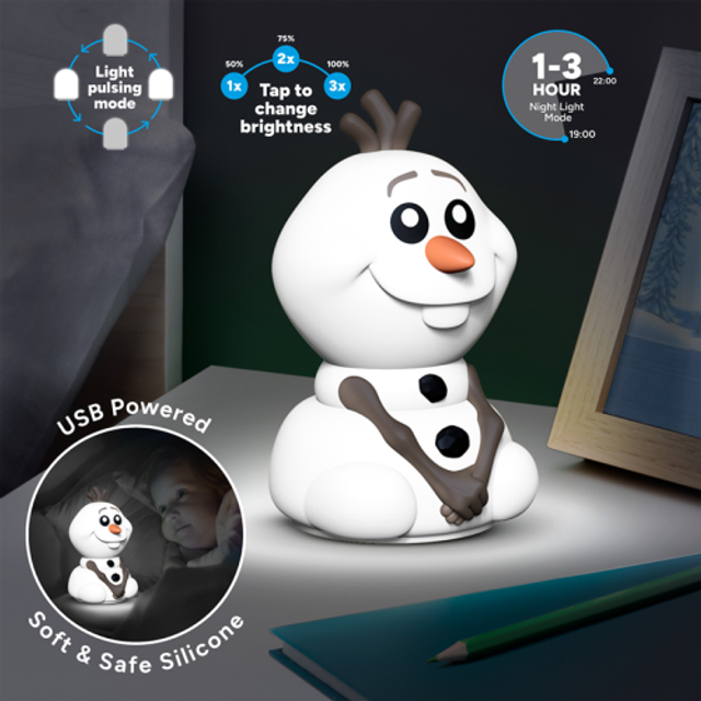 Olaf - Disney - Silicone Light Ricaricabile 7,4 pollici ☃️💡