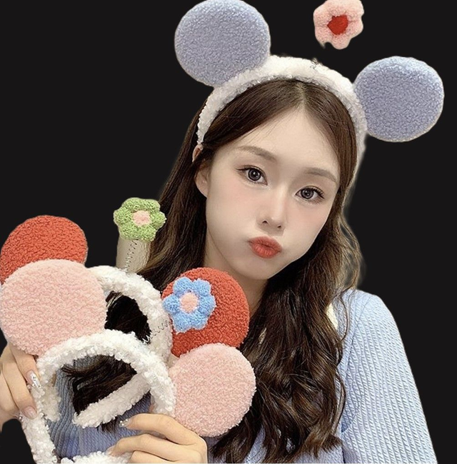 Big Ear Flower Headband – Anti-Slip Makeup &amp; Face Washing Hair Band for Women &amp; Girls