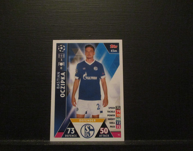 Bastian Oczipka - UEFA Champions League Match Attax 2018/19 Original Trading Card #95