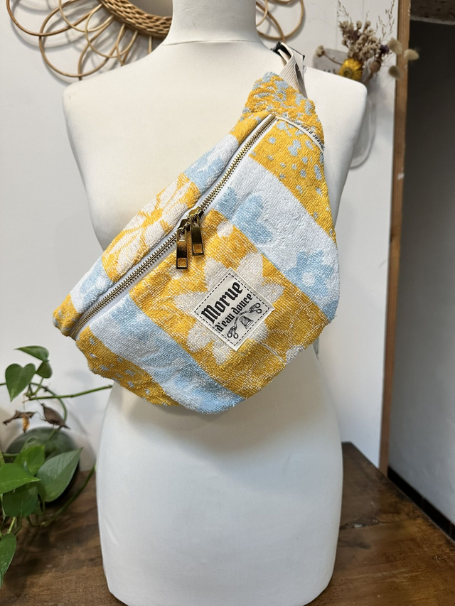 sac banane M  éponge yellow & blue