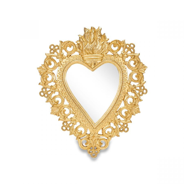 Henriette – Specchio Heart Oro 24,5x29,5cm