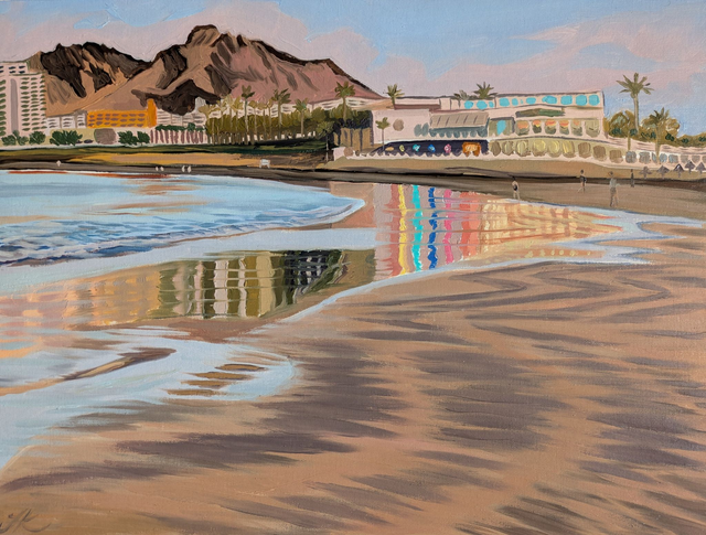 Tenerife, Playa de las Americas, Costa Adeje - original oil painting