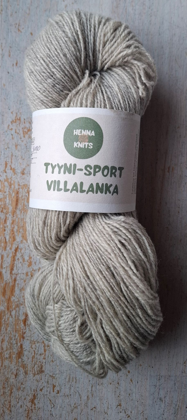 Tyyni-Sport Luonnon harmaa | Suomenlampaanvillalanka