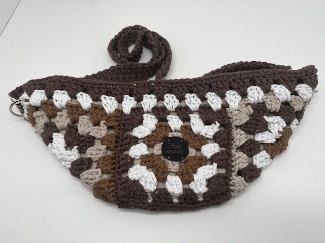 Sac Banane en carrés granny