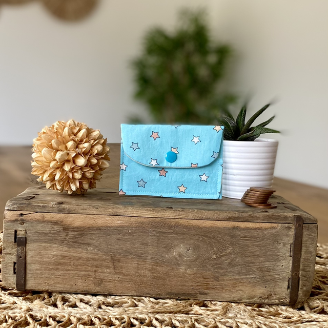 Card Wallet - Blue Stars