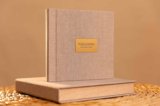 Álbum Capa de Tecido com plaquinha :: Tamanho 20x20